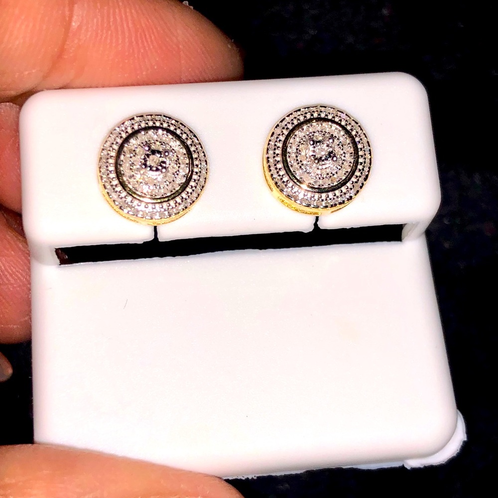REAL DIAMOND 1/2CT earring NOT CZ NOT MOISSANITE!